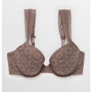 AERIE REAL HAPPY DEMI LIGHTLY LINED BRA